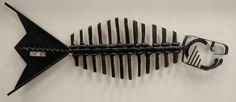 Miniature of the Rottnest Fish sculpture, illustrating SeanArt's welded steel style